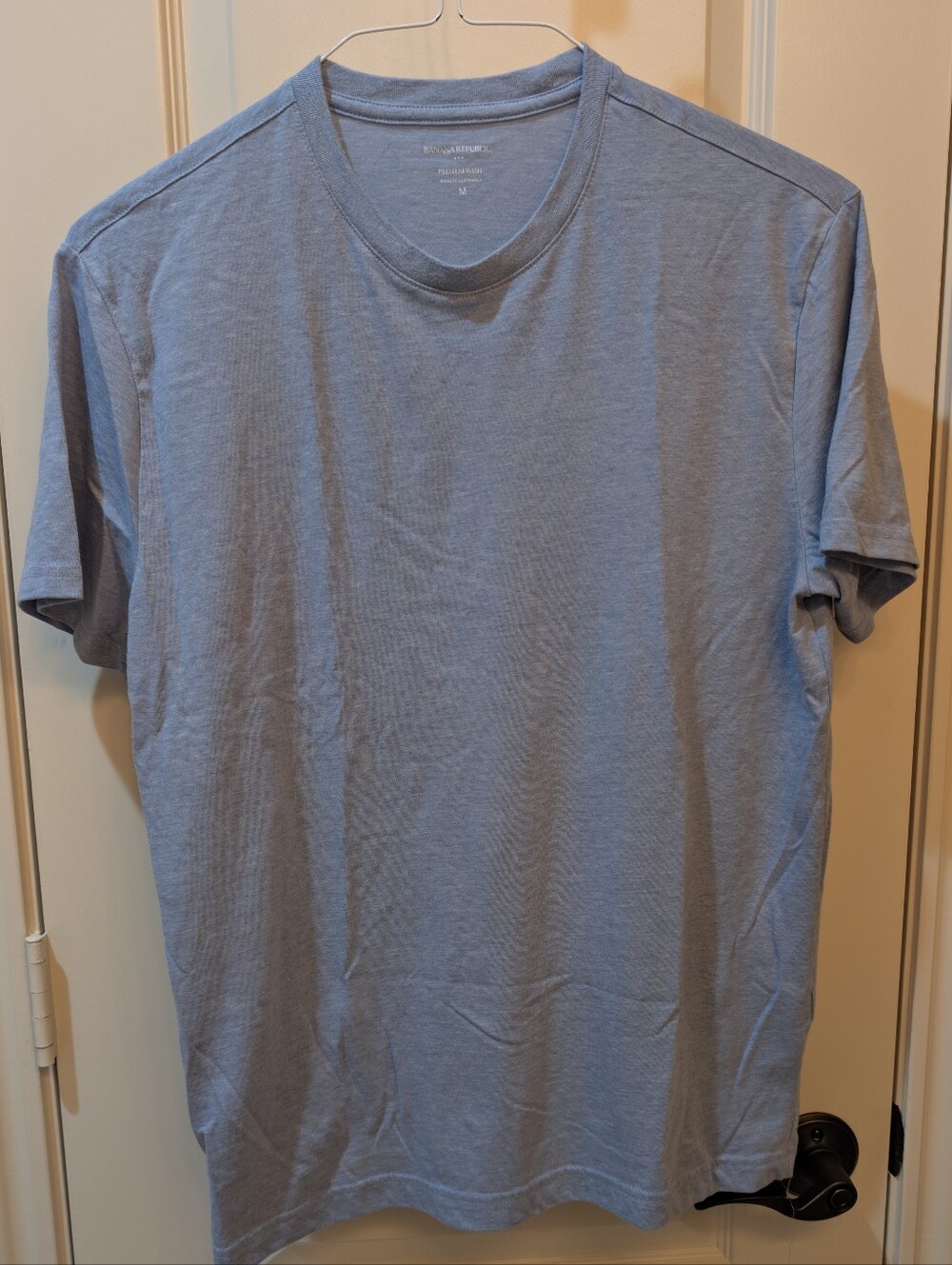 Banana Republic Men's Light Blue Crew Neck Tee
